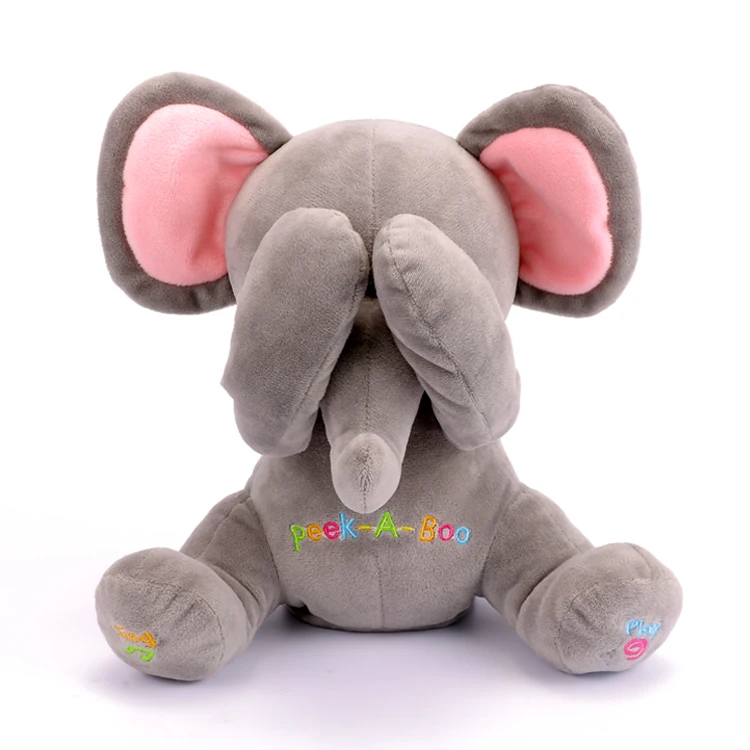 Бесплатная доставка новый Peek A Boo Elephant мягкая анимированная и плюшевая игрушка