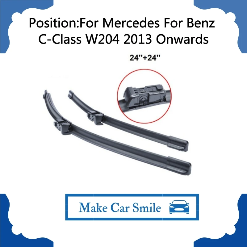 

Переднее лобовое стекло из натурального каучука для Mercedes Benz C-Class W204 2013 года, 24 дюйма + 24 дюйма