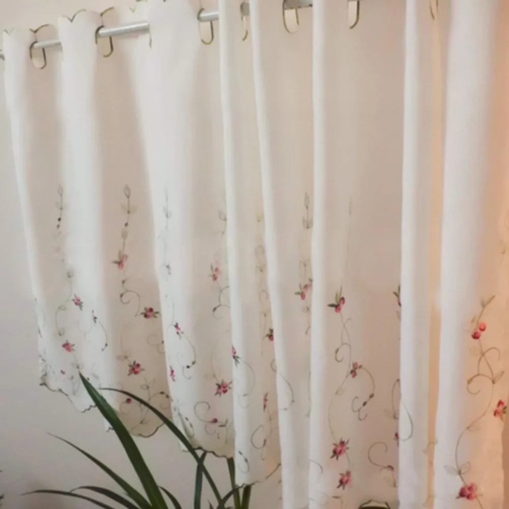 Isinotex кухня занавес розовый фиолетовый трехмерной вышивки роуз готовые