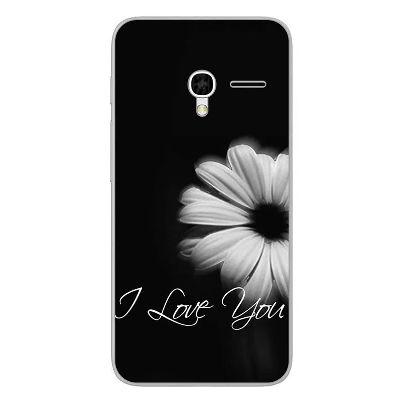 Мягкий с рисунком из ТПУ чехол для Alcatel One Touch Pixi 3 4,5 4G версия 5017D 5019D 5019 чехол для телефона s задняя крышка цветок