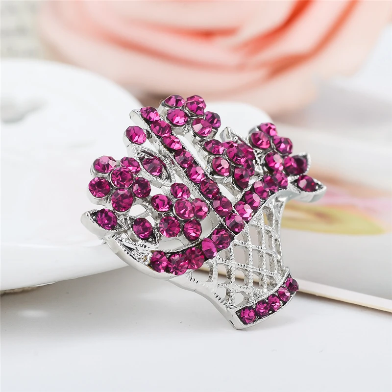 Женская Винтажная брошь MZC маленькая Подарочная брошка с красным цветком в форме