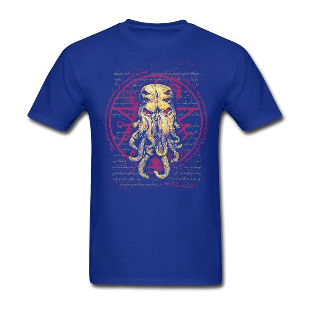 Cthulhu T Shirt Cotton Crewneck Short Sleeve Custom Men's T-shirt New Big Size Man Discount Top Apparel 1990S Clothing | Мужская