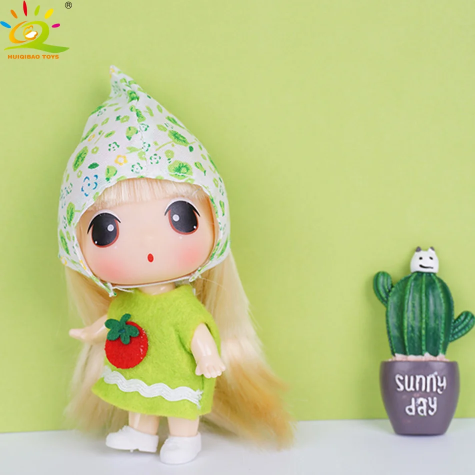 9cm Mini Dressing up Tomatoes clothes Ddung Dolls Korea Fashion Cute Anime Action Figure Princess Children Collection Girls Toys | Игрушки и