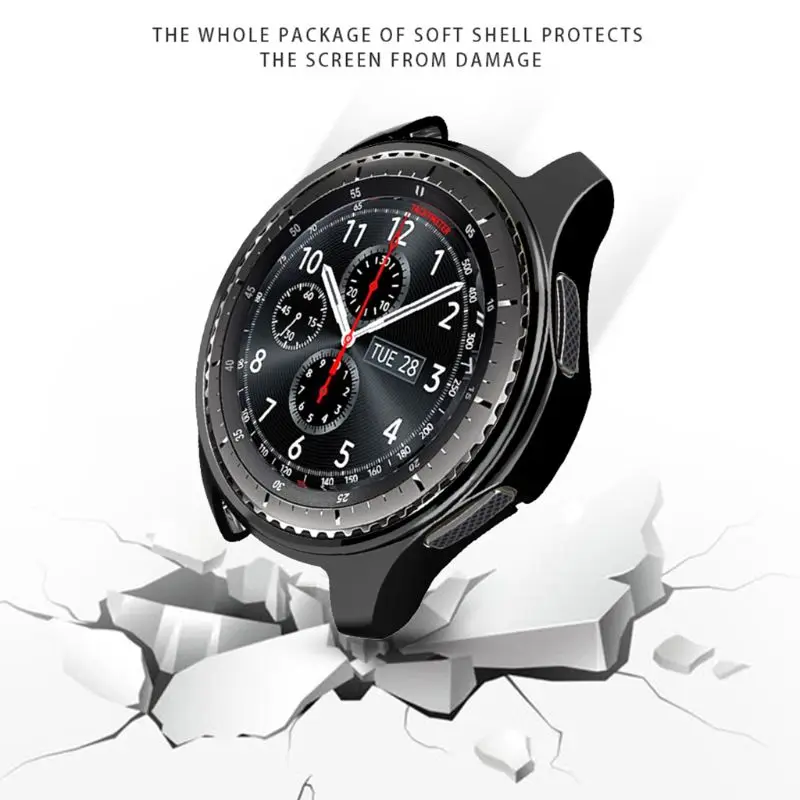 Мягкий защитный чехол из ТПУ для Samsung Gear S3 Classic Watch Frontier Galaxy рамка часов бампер 46