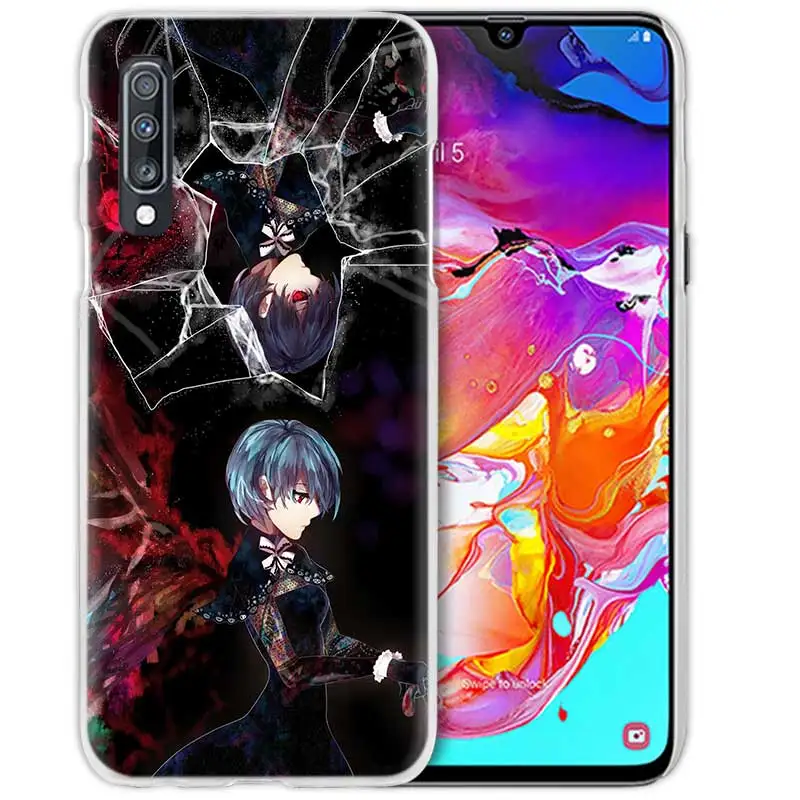 02 Аниме чехол для samsung Galaxy A50 A8 A6 плюс A70 A20e A40 A30 A20 A10 A9 A7 жестркий прозрачный Капа чехол для телефона чехол в стиле анимации «Токийский вампир» - Цвет: 02