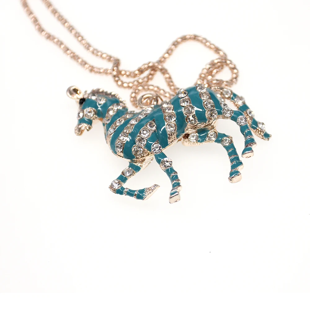 50 шт./лот новая подвеска в виде лошади из горного хрусталя Королевского синего и