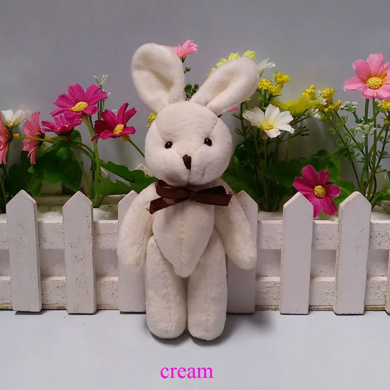 17 см плюшевый Мини кролик шарнирный мягкие Подвески мультяшный Букет Кукла