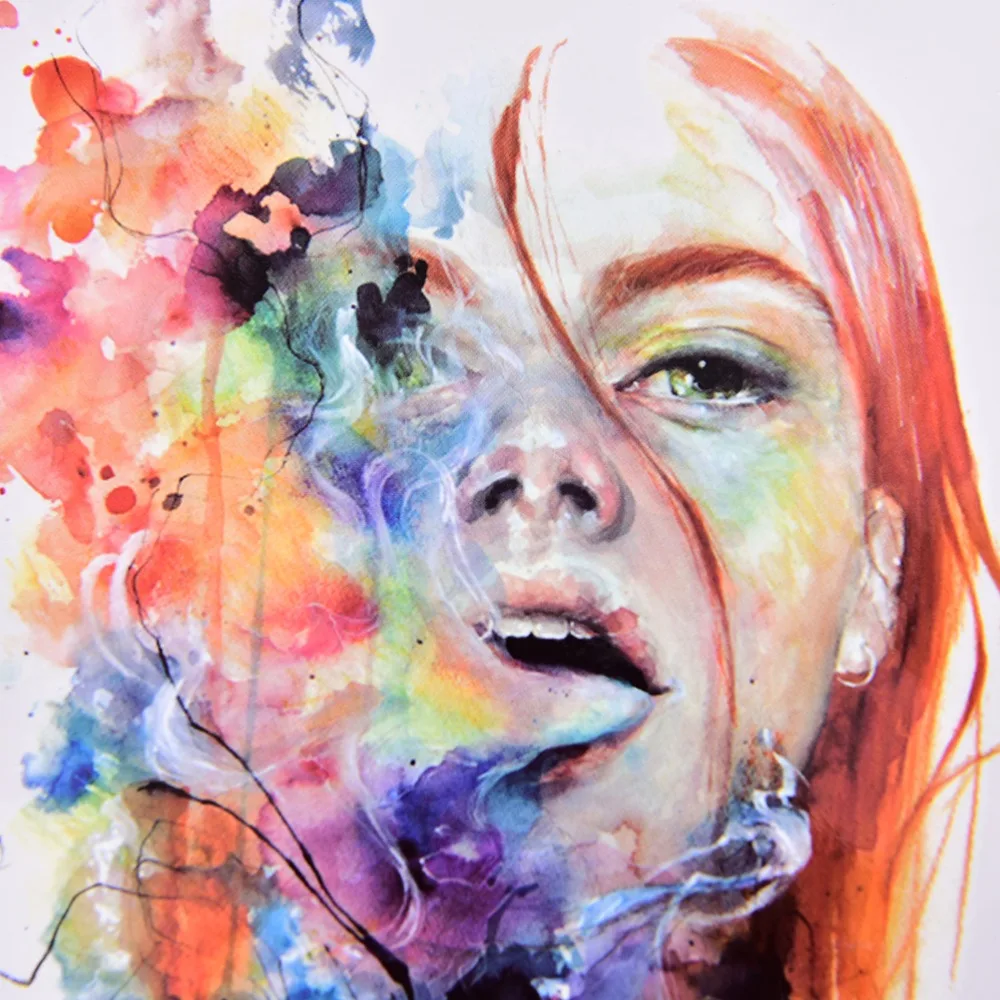 Сексуальная акварель тону Красота девушка Временные татуировки Стикеры для Для