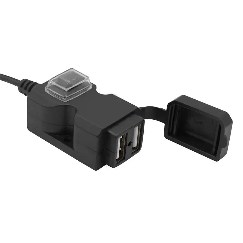 Водонепроницаемое зарядное usb-устройство для мотоцикла заднее зеркало заднего вида с двумя портами 3.1A адаптер зарядное устройство переключатель для ATV скутера моторного автомобиля
