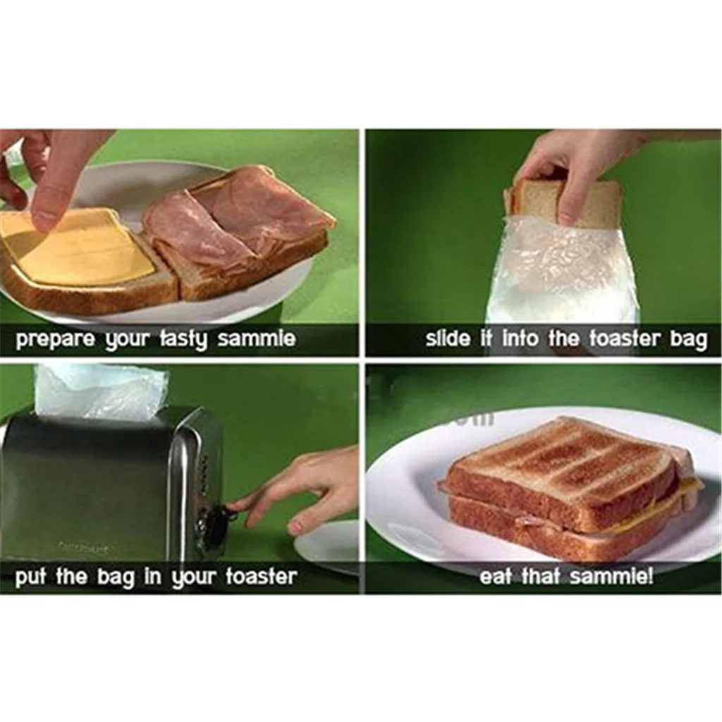 1 шт тостерные мешки для сыра на гриле сэндвичи сделанные легко многоразовые