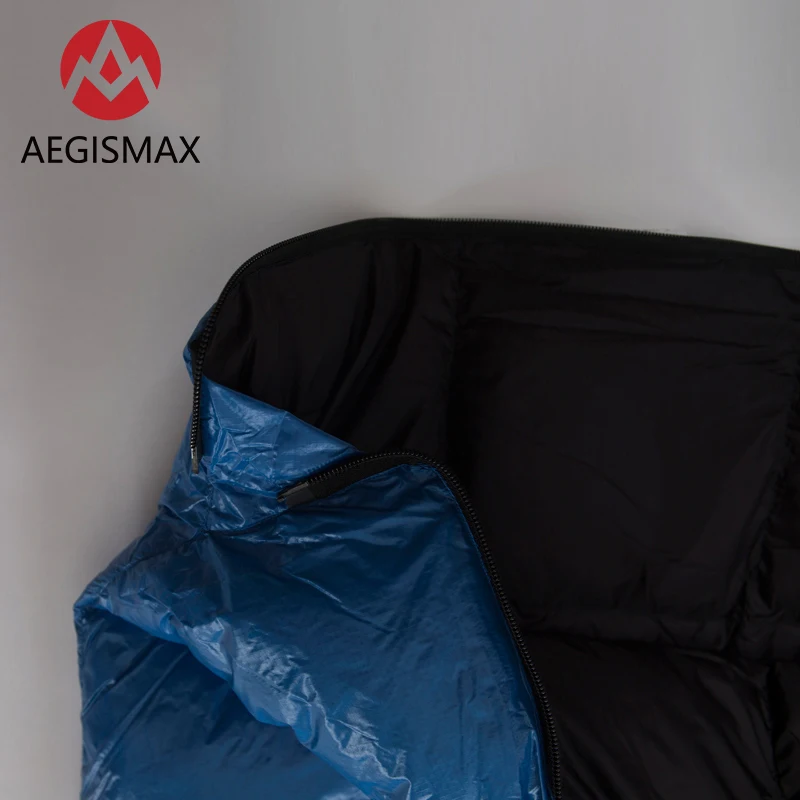 Уличный сверхлегкий спальный мешок AEGISMAX SPI 650FP с белым утиным пухом типа Конверт
