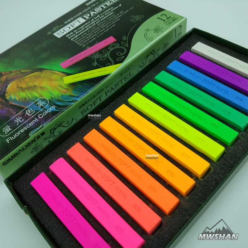 

Simbalion FSP12 Soft Pastel Fluorescent 12 Colors for Modeling Hobby Painting Model Paint Tools DIY