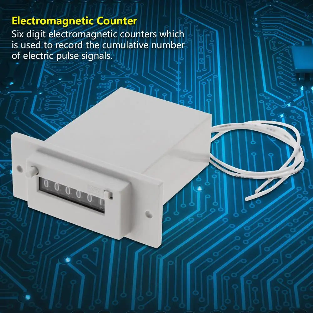 CSK6-YKW 6 цифр импульсный электромагнитный счетчик AC110V/AC220V/DC24V стиль функциональный