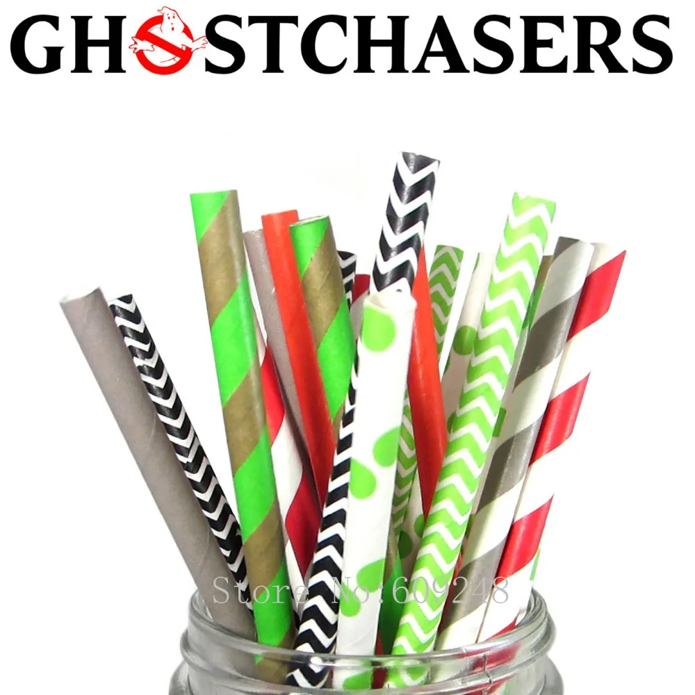 200 шт. смешанных цветов бумажные соломинки для вечеринок однотонный красный