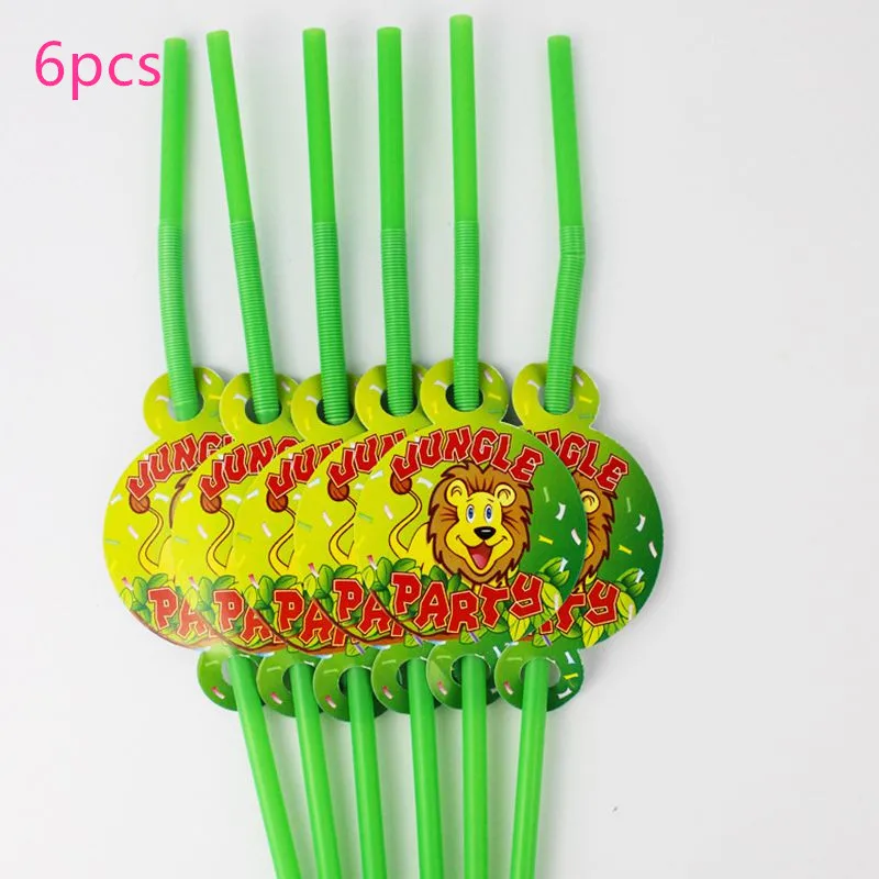 Тематический набор посуды с изображением животных джунглей украшение для дня