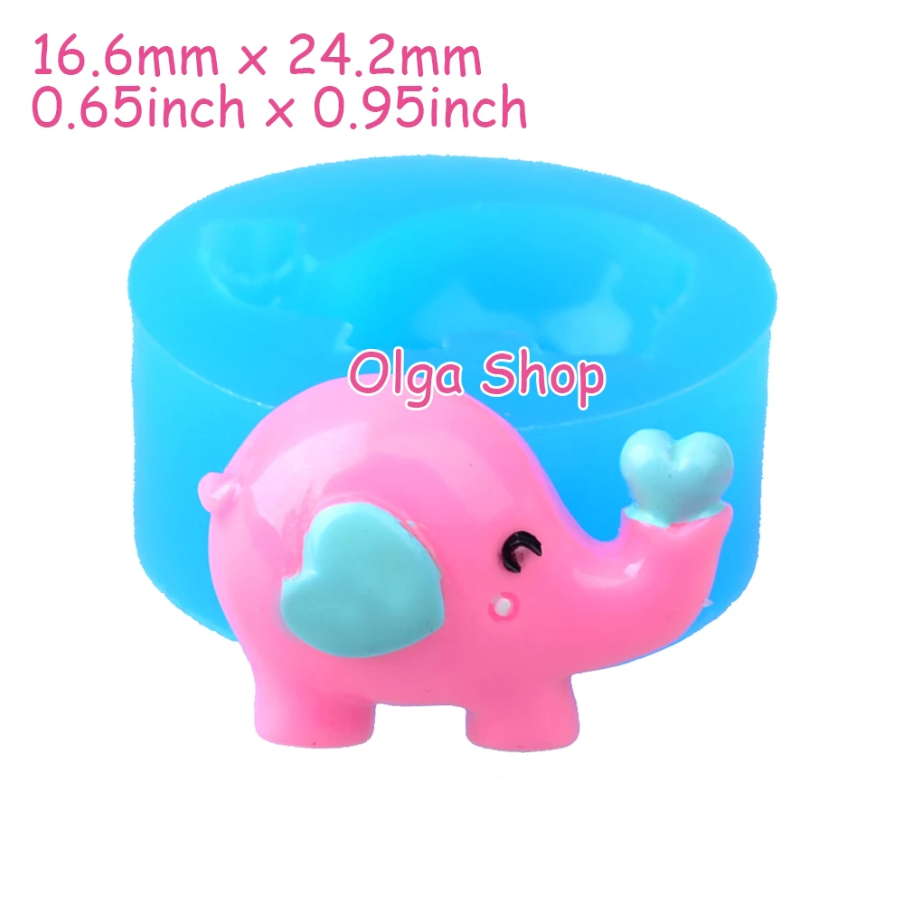 DYL394 24 2 мм симпатичный слон гибкая силиконовая форма в виде животных Sugarcraft