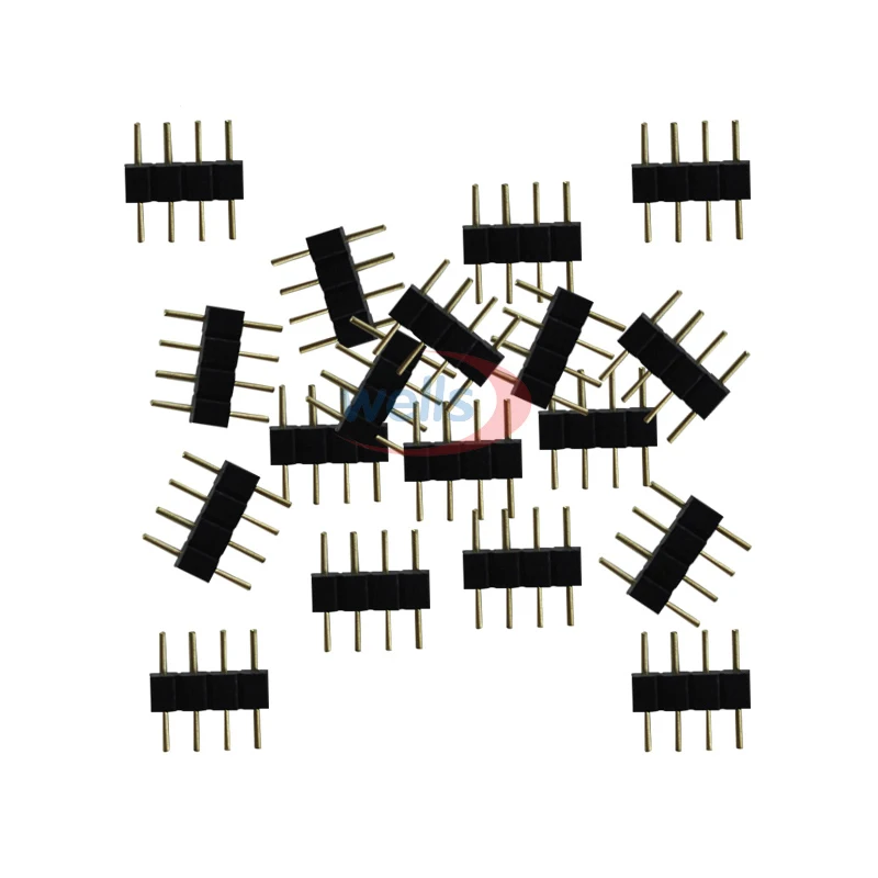 Бесплатная доставка 100 ~ 1000 шт двойной 4 контактный игла 4pin RGB Разъем типа папа для