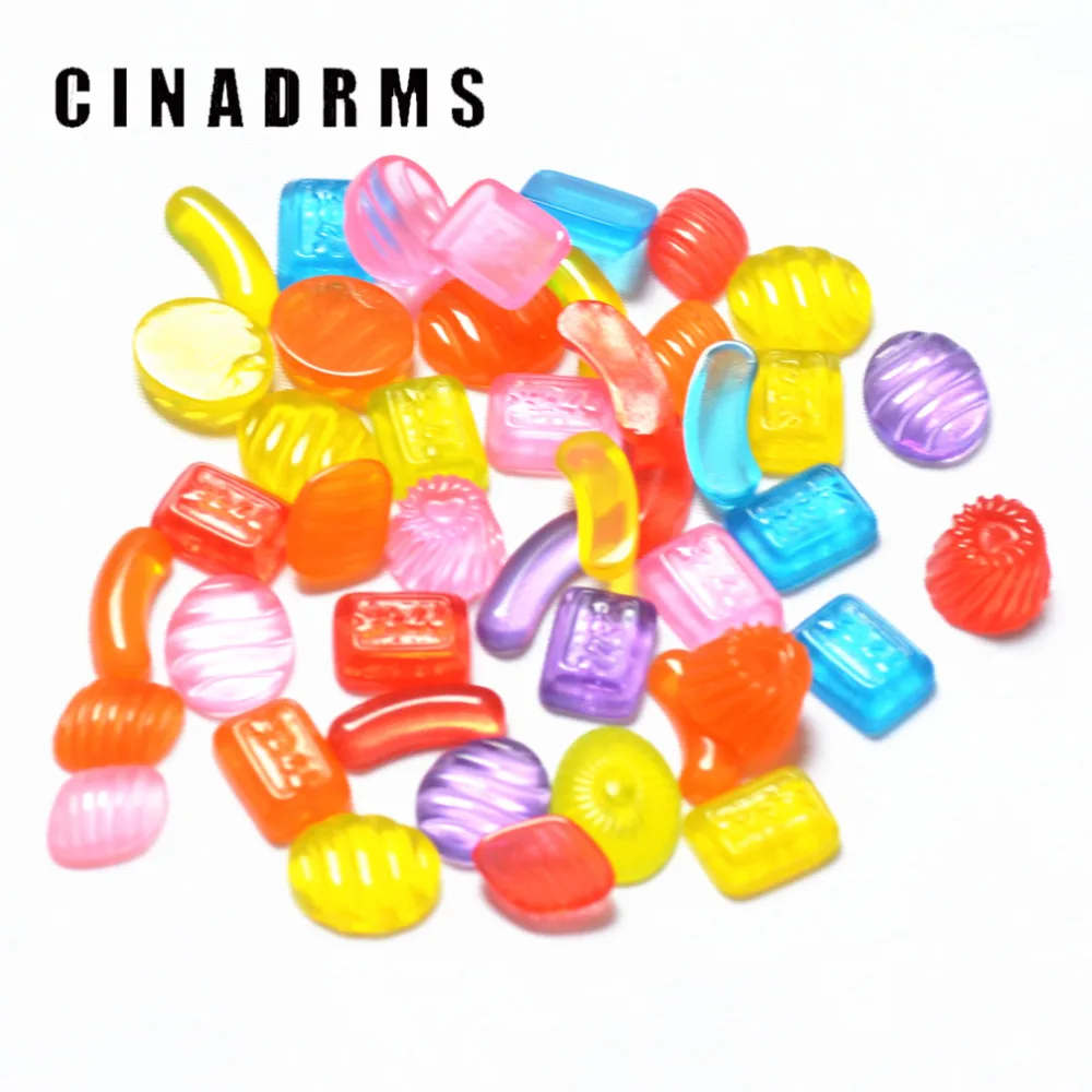 

Hot selling 30PCS/Pack Janpanese shokugan Assorted Styles and Colors,Resin Flatback Candy Toys,candy cabochons