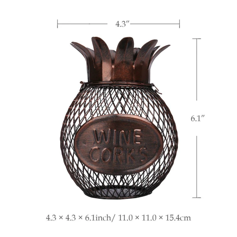

Fashion Unique Metal Wine Cork Rack Metal Pineapple Wine Cork Holder