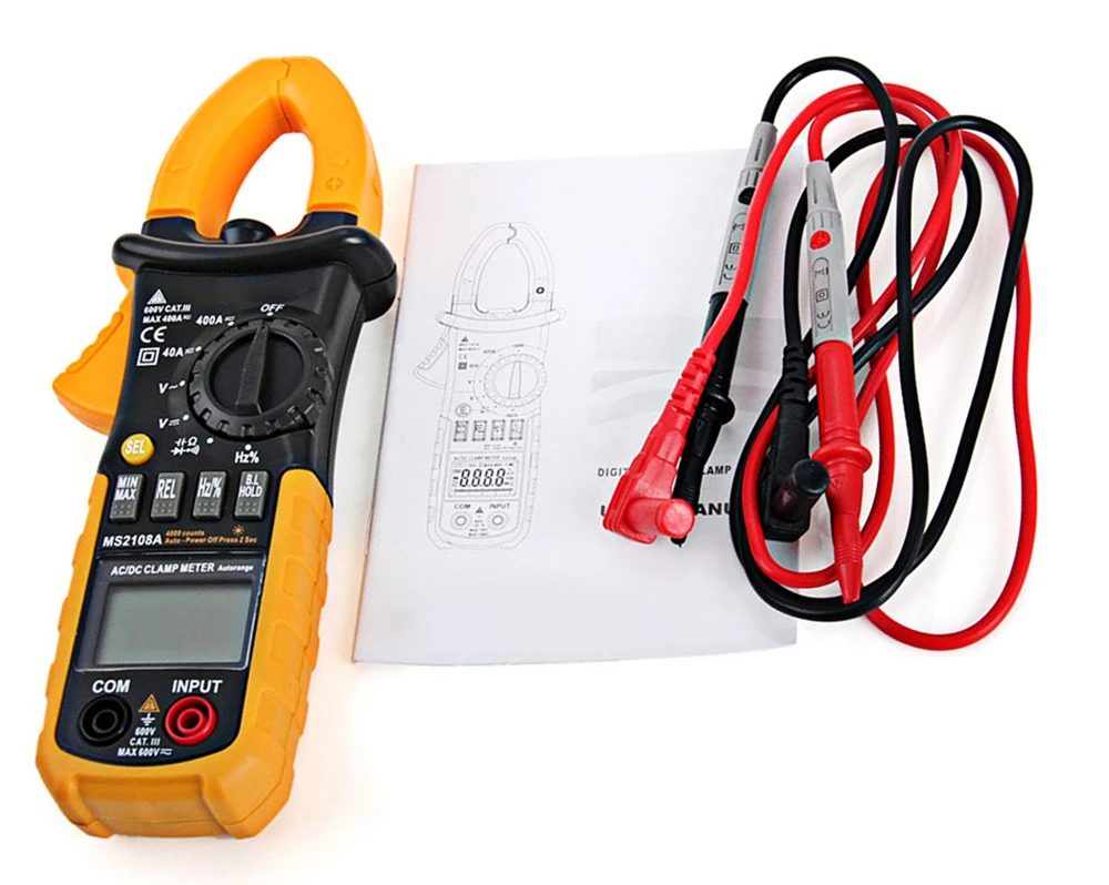 Цифровой мультиметр Amper клещи MS2108A токовые клещи AC/DC Ток Напряжение конденсатор сопротивление тестер