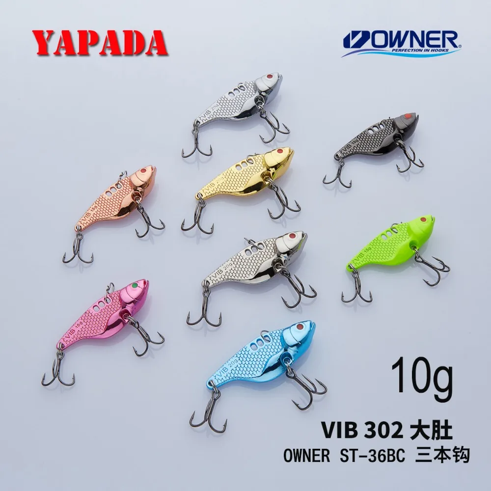 YAPADA VIB 302 большой живот 10 15 г усиленный тройной крючок 43 49 мм перо многоцветный