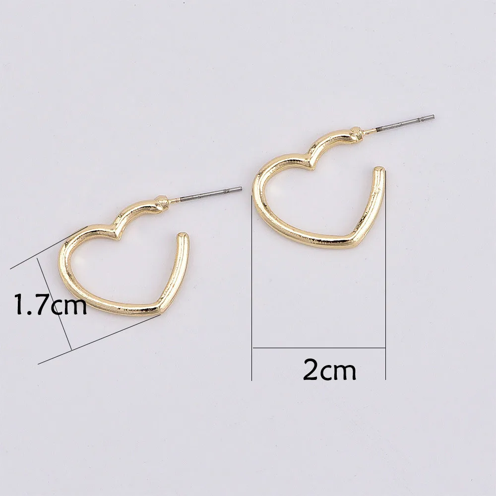 Hollow Heart Stud Earrings Female 2018 Fashion Jewelry Simple Delicate Women Party Earings Gold Silver Color Boucle D Oreille | Украшения и