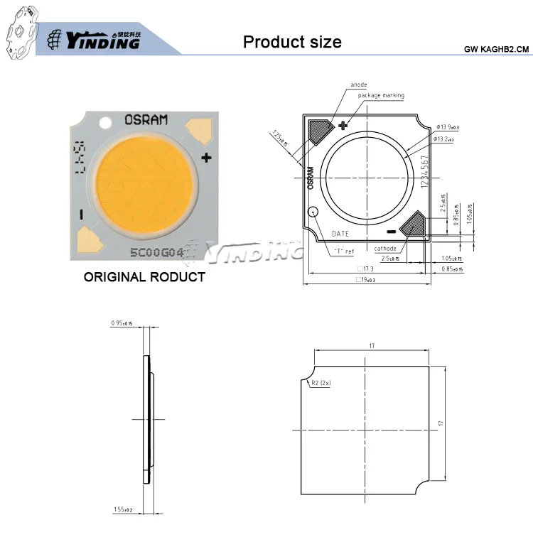 5 шт. OSRAM GW KAGHB2.CM керамика COB 26 Вт Высокая мощность светодиодные лампы 2700-4000K Теплый/нейтральный белый светильник