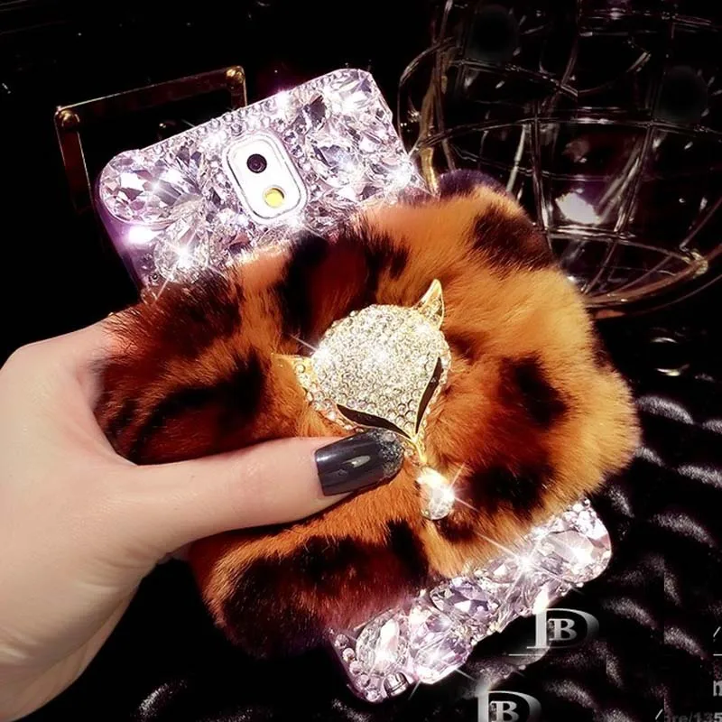 Настоящее волос кролика Rex Мех Bling Diamond Crystal Case Капа Coque для Samsung J2 J5 J7 премьер A9 Pro Grand