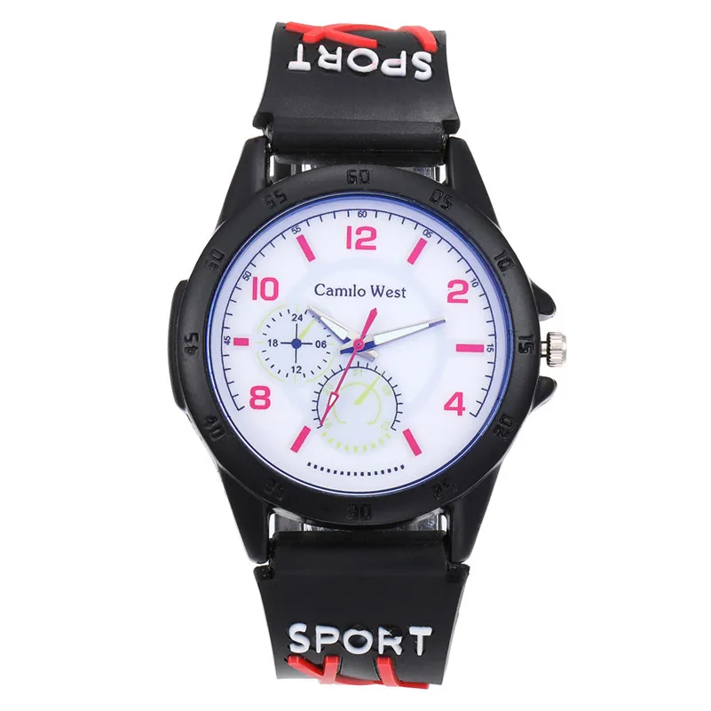 Модные мужские часы повседневные спортивные на открытом воздухе силиконовый