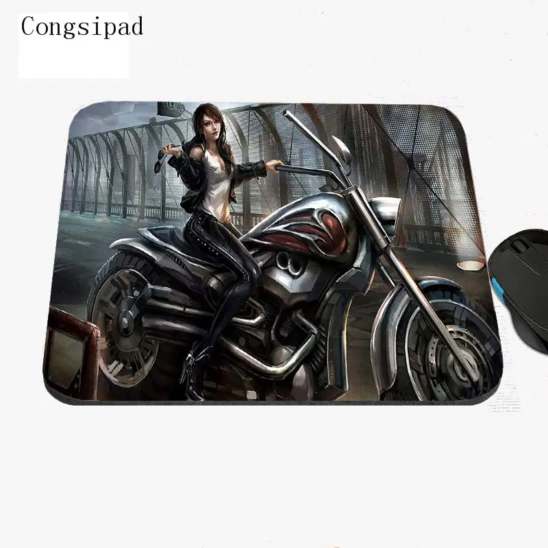 Cool Motorcycle Racer's Stunt Show Custom Printed Design for a Sliding Rectangular Rubber Laptop Computer Game Mouse Pad - Цвет: 22x18cm