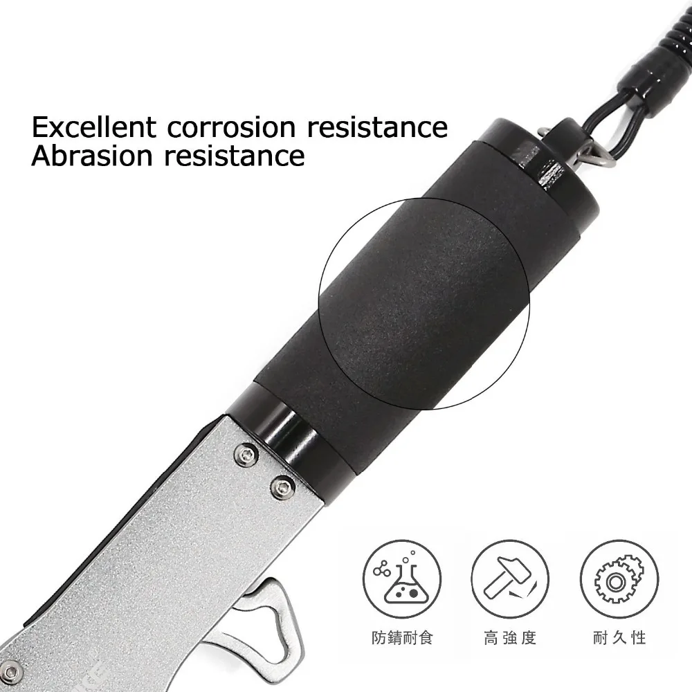 

SANLIKE Portable Fishing Gripper Aviation Aluminum Rotatable Fishing Lip Grip For Catching Giant Boat Fishing Tackle Tools