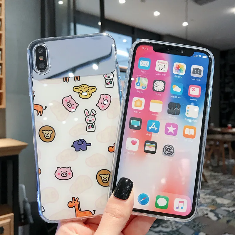 Милый чехол для телефона с рисунком в виде животного iphone xs max xr x 8 plus Чехол