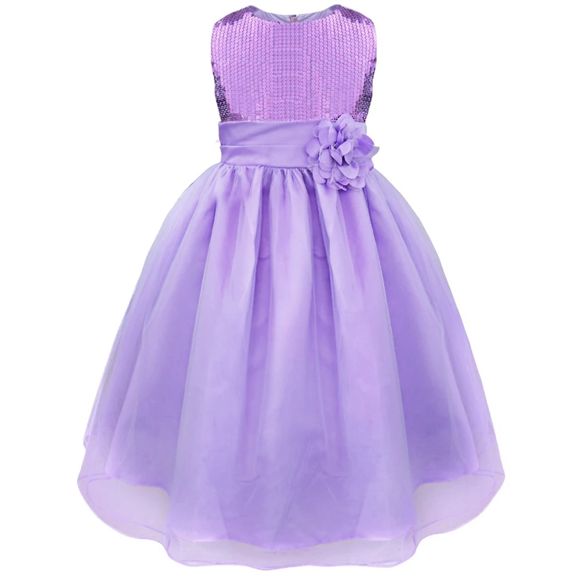 Платье с блестками для девочек TiaoBug элегантное платье принцессы цветами вечернее