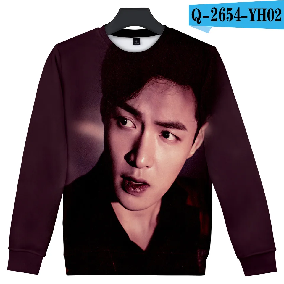 Kpop EXO Tempo 3D цифровой корейский друзья толстовки пуловер для женщин мужчин Кофты