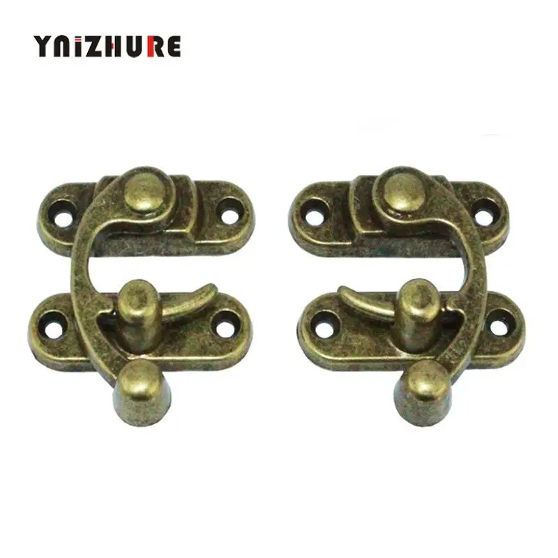 

38*44mm,1Pair(Left&Right 2pcs)Box Suitcase Toggle Latch Buckles Bronze Tone,Antique Style Metal Lock,Zinc Alloy Wooden Box Lock