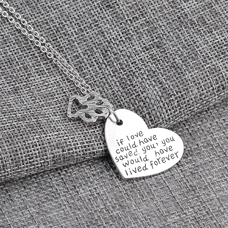 Новое Открытое платье ожерелье с надписью &quotсобачья лапа принтами сердце