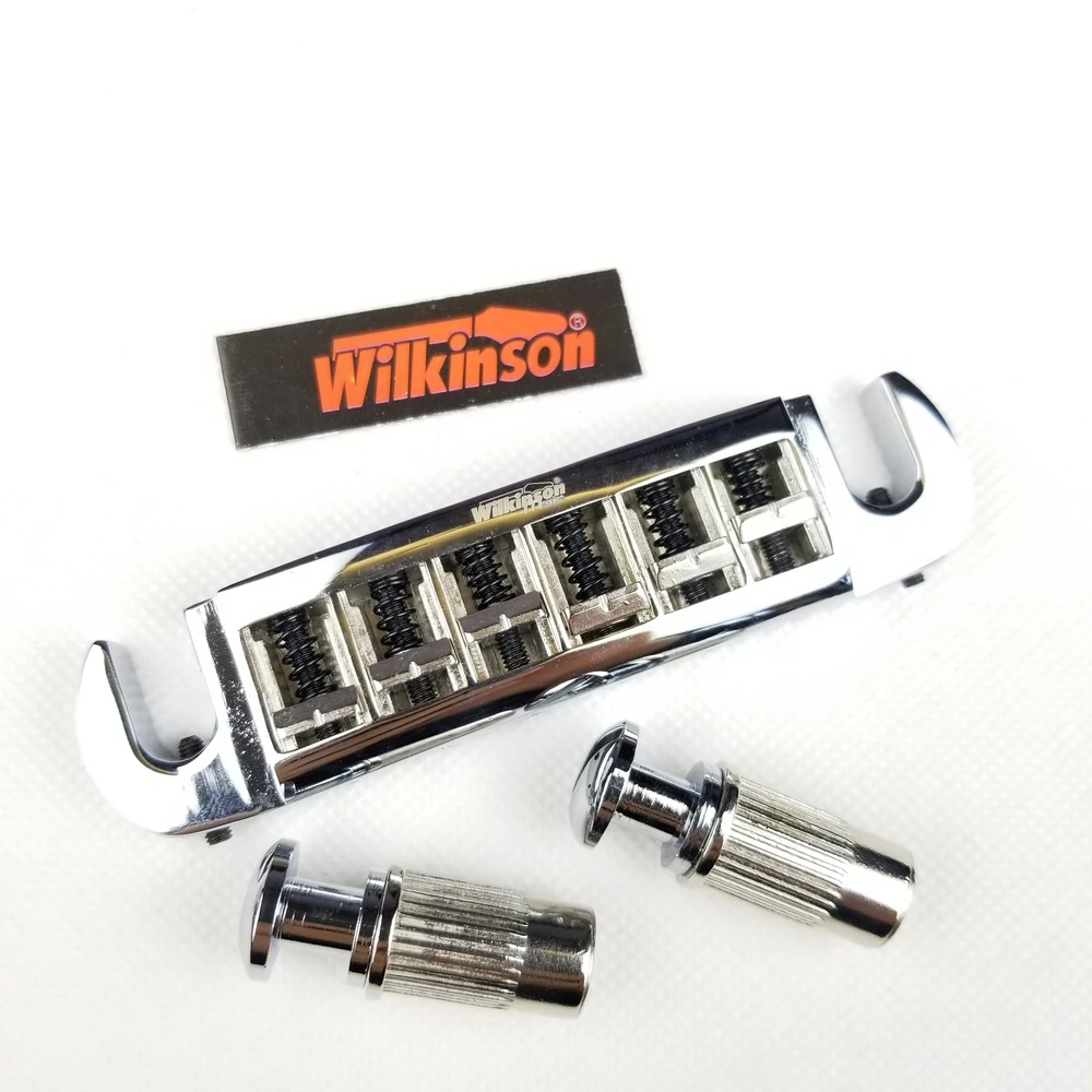 Wilkinson Регулируемая обертка задний мост для LP электрогитары хром серебро WOGT3