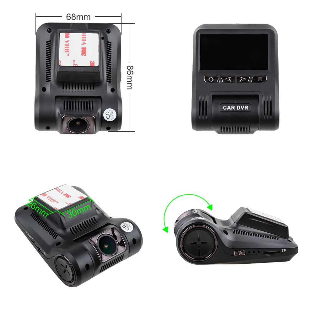 Распродажа На складе SINOSMART Универсальный 2 5 дюймовый ЖК экран Novatek 96658 Wi Fi DVR App Control