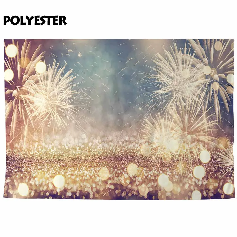 Allenjoy Фотофон Винтажный Золотой фейерверк боке новогодний фон фотостудия новый