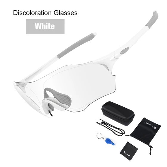 White set WEST BIKING фотохромные поляризованные солнцезащитные очки для велоспорта, спортивные очки для горной езды, уф400 очки для рыбалки на открытом воздухе - Цвет: White set
