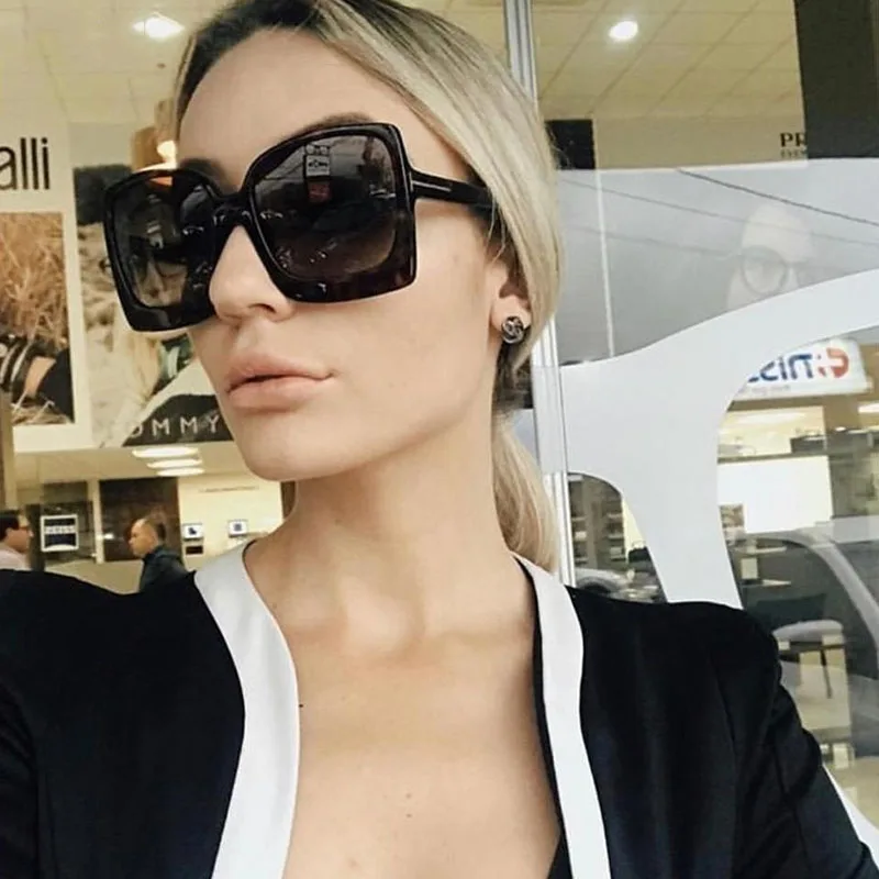 2019 новые негабаритные Квадратные Солнцезащитные очки женские мужские