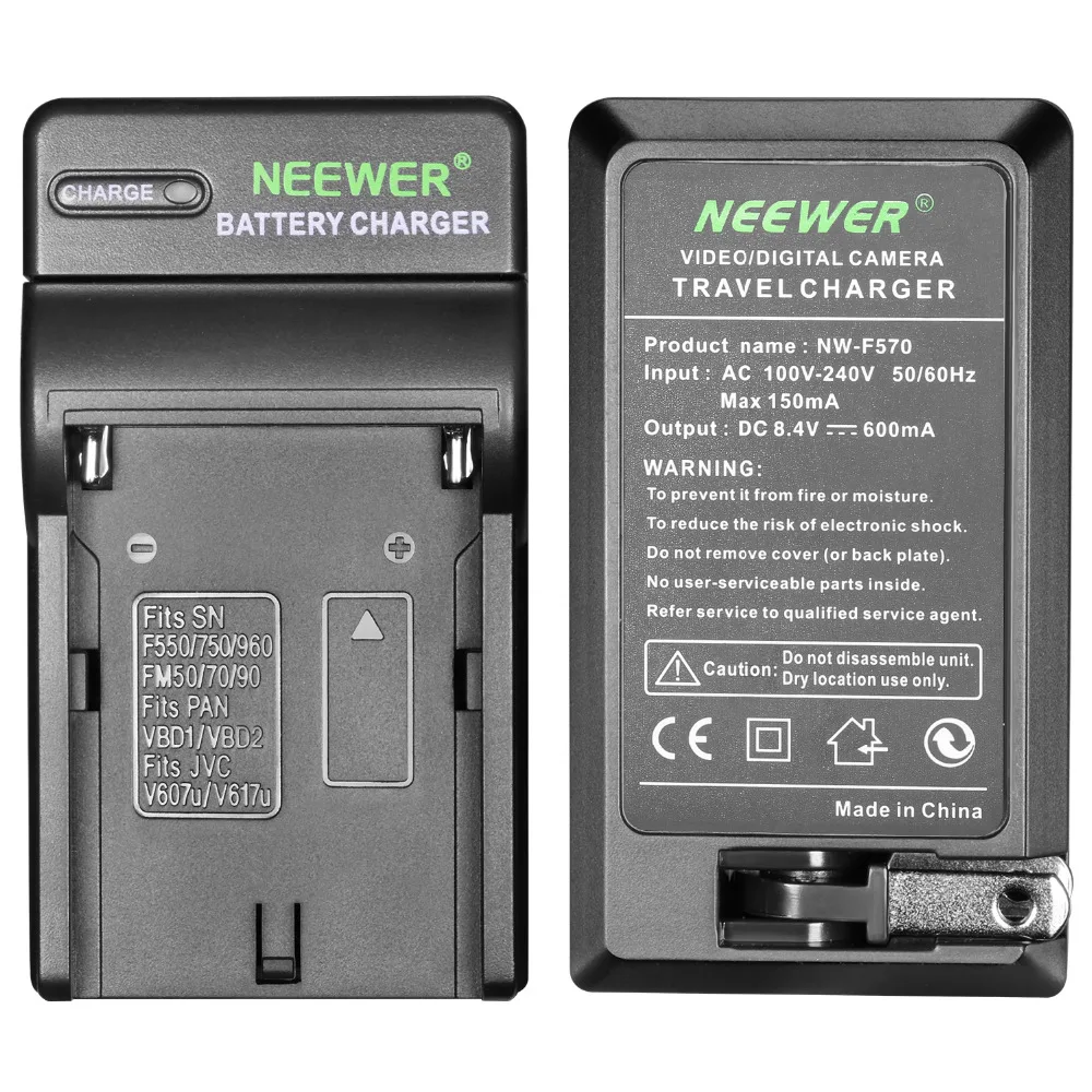 Neewer AC настенное Зарядное устройство Батарея для sony NP-F550/F750/F960/F330/F570 PA-VBD1 PA-VBD2