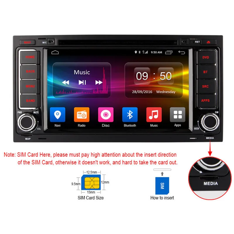 Автомобильный dvd плеер Восьмиядерный Android 6 0 4G SIM 2G RAM GPS радио для VW Volkswagen Touareg T5