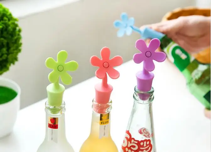 1 шт. силиконовые Стопперы для вина в форме цветов крышки пива напитков бутылки