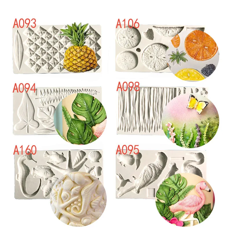 Черепаха листьев лаванды Фламинго модель силиконовая форма для торта попугай