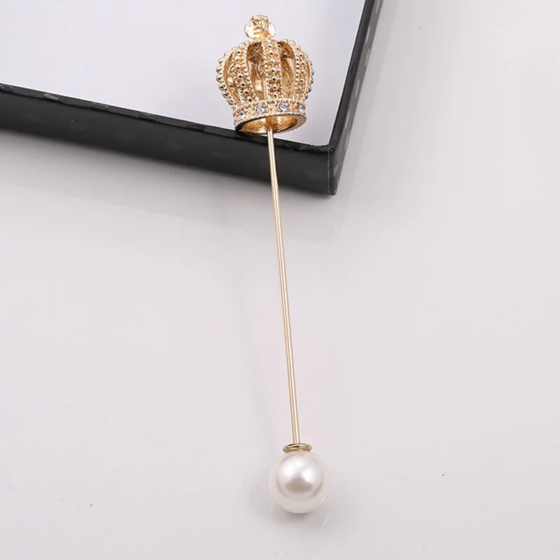 Free shipping Fashion jewelry Wholesale gift Luxury encrusted crown metallic overcoat suit pin girl | Украшения и аксессуары