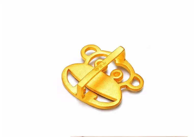 Модный аутентичный кожаный браслет 24K желтое золото обезьяна 1 81 г|leather bracelet|bracelet