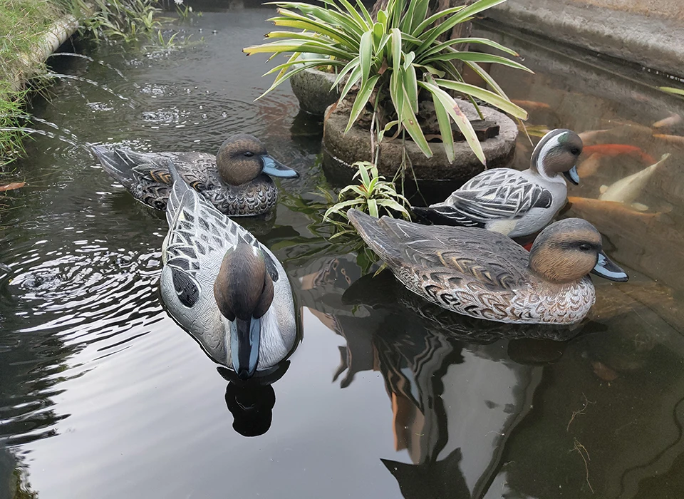 4 шт. приманки для охоты, приманки для охоты, пластиковые приманки для охоты на уток, приманки для охоты с хвостом, 3D приманки для моделирования, украшения для сада и бассейна