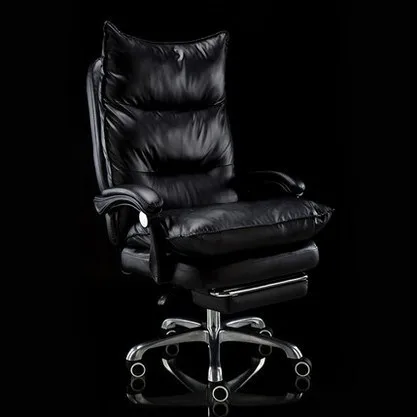 Esports офисное кресло для геймеров Boss Silla, эргономичное массажное кресло из искусственной кожи с колесом - Цвет: black footrest