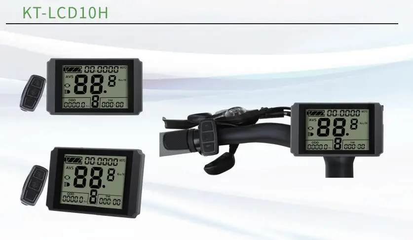 

KT- LCD10H kt lcd10H ebike 24V 36V 48V intelligent black Control Panel LCD Display Electric Bicycle bike Parts for KT controller